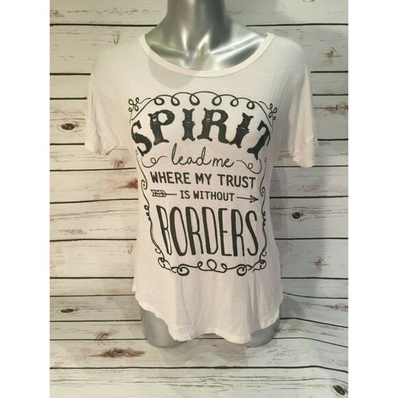 Spirit Lead me Where My Trust is Without Borders Inspirational Quote TShirt - Picture 1 of 5